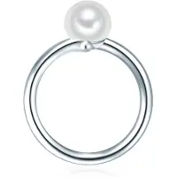Valero Pearls Anillo plata / blanco perla