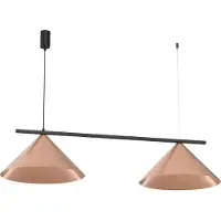 Eko-Light Lámpara colgante CAPITAL, color negro y cobre, 2 bombillas GX53
