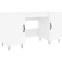 Syfax Escritorio blanco de 140x50x75 cm, fabricado en material de madera
