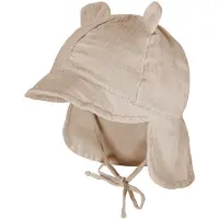 Maximo - Baby's Bonnet with Ear and Neck Protection - Gorra size 47 cm, beige