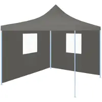 The Living Store Tienda modular "" - Toldo para fiestas "Faltzelt" tipo pop-up con 2 paredes laterales, de 3 x 3 metros, color antracita