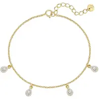 Glanzstücke Pulsera dorado / blanco
