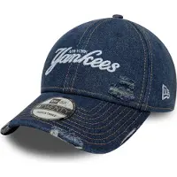 New Era Gorra DENIM DISTRESS 9TWENTY NEW YORK YANKEES mujer - Azul - Unique
