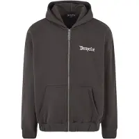 Dropsize Sudadera con cremallera negro / blanco