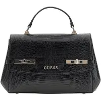 GUESS Bolso de hombro 'Sac Bandoulière Melinda Triple Comp Black' negro