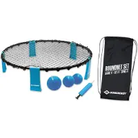 Schildkröt Funsports - Round Net Set - Juguetes para la playa size Ø 90 cm, ca. 20 cm hoch, azul/negro