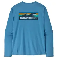 Patagonia - L/S Cap Cool Daily Shirt Boardshort Logo - Camiseta funcional size XS, azul
