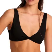 Billabong - Women's Sol Searcher Twist - Parte superior de bikini size S, negro