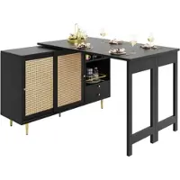STILVORA Carrito de cocina con cajones, isla de cocina, aparador tipo buffet con frenos y estantes ajustables, armario de cocina para comedor, sala de estar y cocina, color