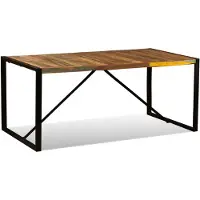 Syfax Mesa de comedor de madera maciza reciclada 180 cm
