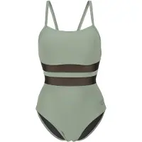 Arena - Women's Mesh Equals Swimsuit Back B - Traje de baño size 36, verde