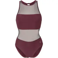 Arena - Women's Mesh Panels Swimsuit Vent Back - Traje de baño size 38, rojo