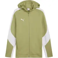 Puma Sudadera con cremallera deportiva 'teamEVOSTRIPE' kiwi / blanco