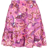 IZIA Falda 'Boho' marrón / lila / rosa / rosa
