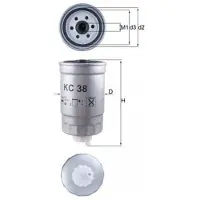 MAHLE ORIGINAL Filtro De Combustible Kc38 M16 X 1.5 Mm