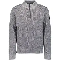 No-excess Pullover Half Zipper 2 Coloured Melange Grey Melange Talla: XXL | Jerséis Outlet | Hombre | Gris