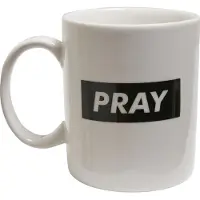 Mister tee Taza 'Pray' negro / blanco