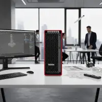 Lenovo ThinkStation P8 Procesador AMD Ryzen Threadripper PRO 9945WX 4,70 GHz hasta 5,40 GHz, Windows 11 Pro 64, 1 TB SSD M.2 2280 de rendimiento PCIe Gen4 TLC Opal - 30HHCTO1WWES1