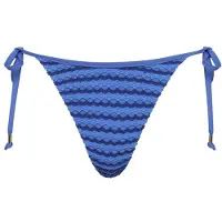 Seafolly - Women's Mesh Effect Tie Side Rio Pant - Parte inferior de bikini size 38, azul