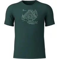 Löffler - Printshirt Cottage Merino-Tencel - Camiseta de merino size 48, forest