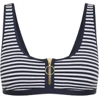 Seafolly - Clubhouse Zip Front Tank Top - Parte superior de bikini size 32, gris