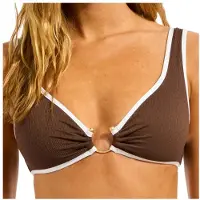 Seafolly - Women's Beach Bound Ring Front Tank - Parte superior de bikini size 42, blanco