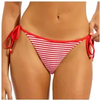 Seafolly - Clubhouse Tie Side Rio Pant - Parte inferior de bikini size 40, fucsia/rojo