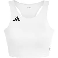 Adidas - Women's ADIzero Essentials Running Crop Top - Sujetador deportivo size L, blanco