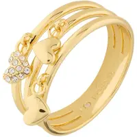 Fossil Anillo 'Sutton' oro / transparente
