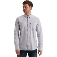 PME Legend Camisa 'Oxford shirt with yarn-dyed stripe pattern' azul