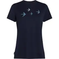 Icebreaker - Women's Merino 150 Tech Lite S/S Bird Transit - Camiseta de merino size M, azul
