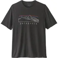 Patagonia - Cap Cool Trail Shirt Stratapeaks - Camiseta funcional size S, gris/negro
