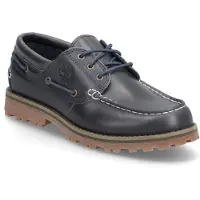 Timberland unisex para niños. TB0A2K8QEP81 Náuticos de Piel Authentic marino (39), Plano, Cordones, Casual, moda infantil, outlet