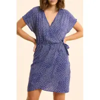 ICODE Navy Patchwork Print Dress Marine Talla: 38 | Mini Vestidos Outlet | Mujer | Azul