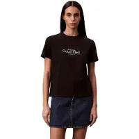 Calvin Klein Ss Classic Nyc Tee Black Talla: L | Camisetas de Seda Outlet | Mujer | Negro
