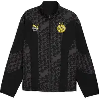 Puma Chaqueta deportiva 'Borussia Dortmund' amarillo / gris oscuro / negro / blanco