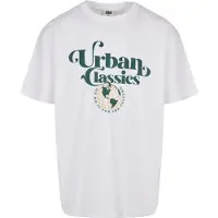 Urban Classics Camiseta verde oscuro / naranja / blanco