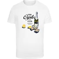 Mister tee Camiseta 'The Oyster Club' amarillo / verde oscuro / negro / blanco
