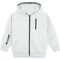 Cool Club Sudadera con cremallera gris / negro