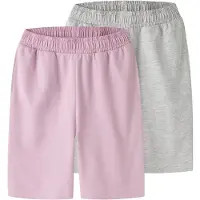 TWO SOON Pantalón gris moteado / rosa