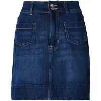 BOSS para mujer. 50559404 Mini Falda Lisa azul (29), Casual, Algodón, Denim, outlet 2026.