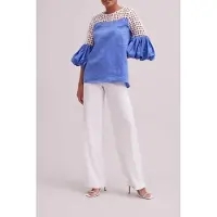 Anne Fontaine Sarriette Denim Blue Talla: 36 | Blusas Outlet | Mujer | Azul