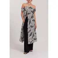 Anne Fontaine Agathe Black/white Talla: 40 | Vestidos Maxi Outlet | Mujer | Negro