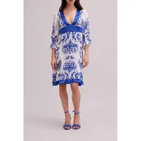 Anne Fontaine Indigo Denim Blue Talla: 46 | Vestidos Midi Outlet | Mujer | Azul