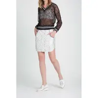 Anne Fontaine Haya Black/white Talla: 44 | Mini Faldas Outlet | Mujer | Negro