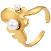 Gaya Anillo oro / blanco perla