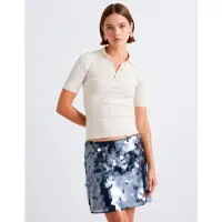 Marella para mujer. 2613361101200 Polo Mlllegno blanco roto (XL), Casual, Viscosa, outlet 2026.