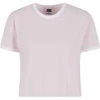 Urban Classics Camiseta rosa claro / blanco