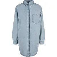 Urban Classics Vestido camisero azul denim