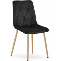 Leobert Sillón - - Modelo Libra - Tapizado en terciopelo / Patas de madera - 45 x 54 x 86,5 cm
